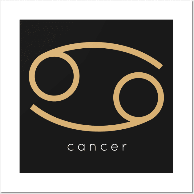 Zodiac Sign Cancer Wall Art by teeleoshirts